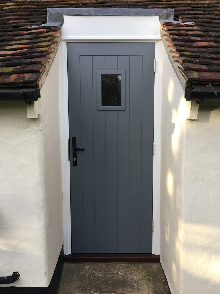 Painted Vertical boarded external door